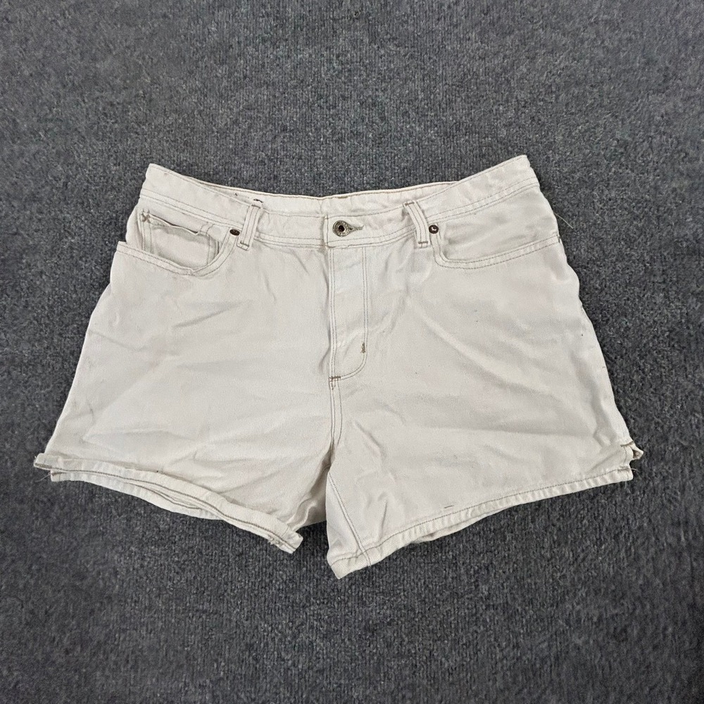 Polo Jeans Co Ralph Lauren Shorts Womens Size 10 White Denim Saturday Raw Hem